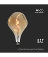 E27 4W LED Filament Spiral pære - A165, Amber glass, 2700K, 250lm, Ø16,5cm