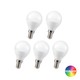 5 stk. RGBW LED Pære - 4,8W, RF fjernkontroll, dimbar, E14