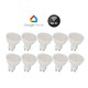 10 stk. GU10 5W Wifi LED-pære - Spot, Tuya/Smart Life, fungerer med Google Home