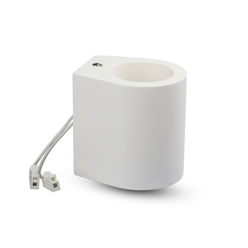 G9 påbyggingsspot i gips, rund - Hvit, max 25W, IP20 innendørs, uten lyskilde