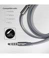 Grå hodetelefoner med ledning - 3.5mm jackstikk, IP20