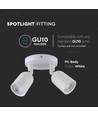 Vt-897 vegglampe - 2xGU10, hvit