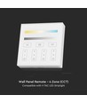 4-sone WiFi/WLAN touch panel til LED strips - 12V/24V, hvit, 86x86mm, til single color og CCT