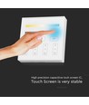 4-sone WiFi/WLAN touch panel til LED strips - 12V/24V, hvit, 86x86mm, til single color og CCT