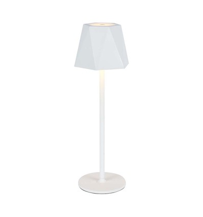 1,5W oppladbar LED bordlampe, 5V - Hvit, 4-trinns dimbar, inkl. USB-C kabel