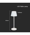 1,5W oppladbar LED bordlampe, 5V - Hvit, 4-trinns dimbar, inkl. USB-C kabel