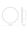 Dome 12W rund LED vegglampe - IP65, CCT, hvit