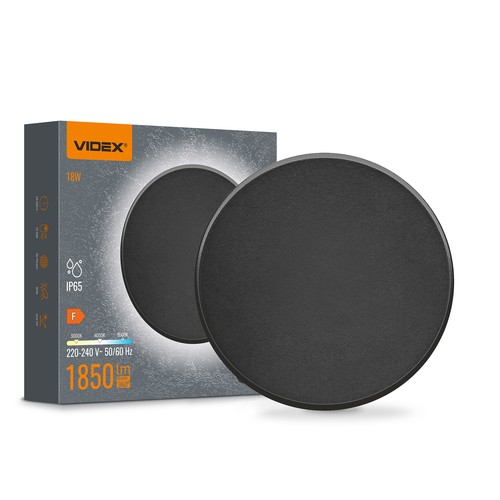 DOME vegglampe 18W - CCT, IP65, sort