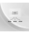 Dome 18W rund LED vegglampe - IP65, CCT, hvit