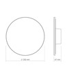 Dome 18W rund LED vegglampe - IP65, CCT, hvit