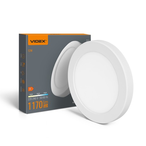 Dl6r taklampe 12W - LED, varm hvit, nøytral 6500K, 220V, hvit