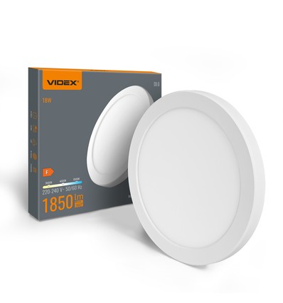 Dl6r taklampe 18W - LED, varm hvit, nøytral, 6500K, 220V, hvit