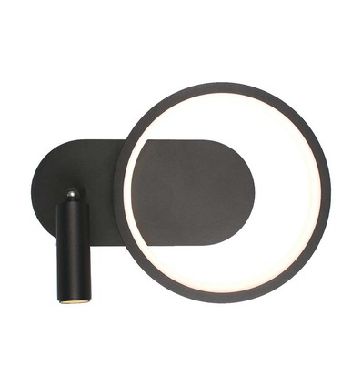 14W Designer LED vegglampe - Sort, 1500lm, 25x10x18 cm, inkl. lyskilde