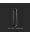 13W designer LED plafond - 1500lm, sort metall, varm hvit, inkl. lyskilde