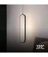 13W designer LED plafond - 1500lm, sort metall, varm hvit, inkl. lyskilde