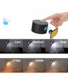 4,5W Oppladbar vegglampe CCT - IP20, rund, mattsort, 360° roterbar, inkl. lyskilde og fjernkontroll