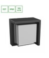 10W Verto Square Edge CCT vegglampe - 120lm/W, IP65, sort, 3-CCT, 160x160mm