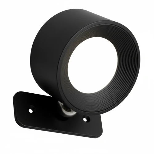 Oppladbar vegglampe CCT - 4,5W, Matt svart, rund, 360° roterbar, IP20, inkl. lyskilde