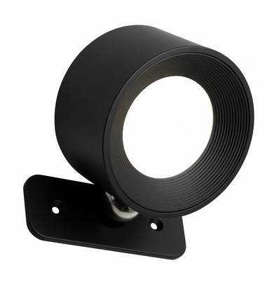 4,5W Oppladbar vegglampe CCT - IP20, rund, mattsort, 360° roterbar, inkl. lyskilde og fjernkontroll