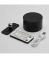 4,5W Oppladbar vegglampe CCT - IP20, rund, mattsort, 360° roterbar, inkl. lyskilde og fjernkontroll