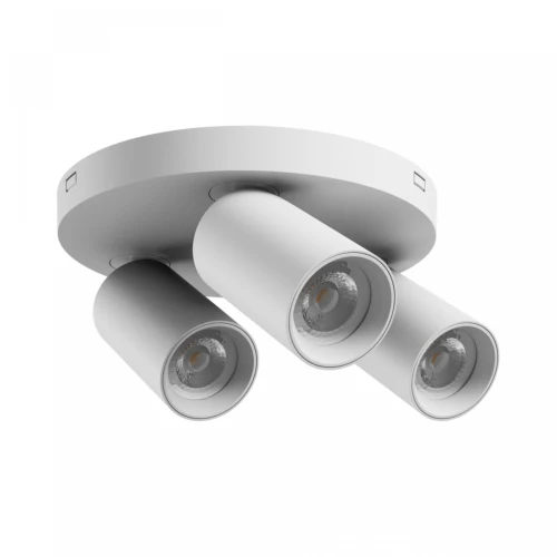 Rund taklampe med 3 spotter, GU10 - Hvit, Ø22cm, IP20 innendørs, uten lyskilde