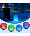 Oppladbar RGB+CCT LED bord/nattlampe - Bluetooth, Hvit, touch dimbar, IP20 innendørs