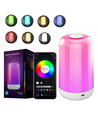 Oppladbar RGB+CCT LED bord/nattlampe - Bluetooth, Hvit, touch dimbar, IP20 innendørs