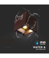 9W LED Solcelle vegglampe - IP65, CCT, 3 lysfarger, PIR-sensor, corten hus