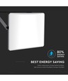 30W LED projektør CCT - 3000lm, IP65, sort, matt glass, 3-i-1 fargeskift, utendørs