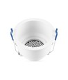 GU10 innfellingsspot - Rund, hvit, aluminium, honeycomb, anti-glare, IP20, Hull: Ø8 cm, Mål: Ø9 cm