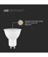 GU10 7,5W LED pære - 610lm, 38°, Samsung LED chip, varm hvit