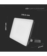 50W LED lyskaster med Fast Connector - 120lm/W, IP65, sort, utendørs