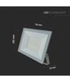 50W LED lyskaster - IP65, hvit kant, utendørs