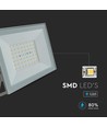 50W LED lyskaster - IP65, hvit kant, utendørs
