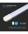 120 cm VT-122 T8 16,5W - nano plast rør ikke-roterbar, 6500K