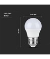 G45 VT-290 pære 6,5W E27 - plast, 3000K