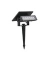 0,9W VT-41009 LED veggmontert lampe - Mini, spiss solcelle, 2-i-1, 3000K, svart, IP65