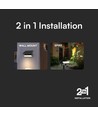 0,9W Solara Mini 2-i-1 hagelampe - Sort, IP65, varm hvit, vegglampe og spyd, solcelle