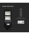 8W Solara LED gatelampe med solcelle - 1000lm, IP65, kald hvit, bevegelsessensor, inkl. fjernkontroll og batteri