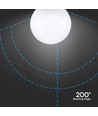 E27 22W LED G120 globepære - 2600lm, Samsung LED chip, plast, hvitt glass