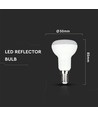 E14 4,8W LED R50 pære - 470lm, Samsung LED chip, erstatter 40W