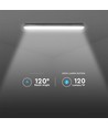 120cm 36W vanntett LED armatur med nødlys - IP65, 4320lm, 6500K, inkl. batteri, 120cm lengde
