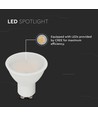 VT-205 spotlys 4,5W GU10 - glatt plast, Cree-chip, 6500K, 100°, 6 års garanti