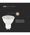 VT-292 spotlys 7,5W GU10 - plast, Cree-chip, 6500K, 110°, 6 års garanti