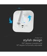 8W LED sengevegglampe med USB/PD lading - CREE chip, 3000K, hvit, inkl. lyskilde
