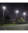 1M VT-1055-1 LED projektør 1000W - 4000K, svart hus, svart glass, 160lm/W