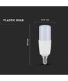 E14 7,5W LED pære - T37, Samsung LED chip, 660lm, 230° spredning