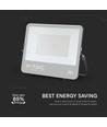 200W LED lyskaster med Samsung chip - 115lm/W, IP65, sort, kald hvit, utendørs
