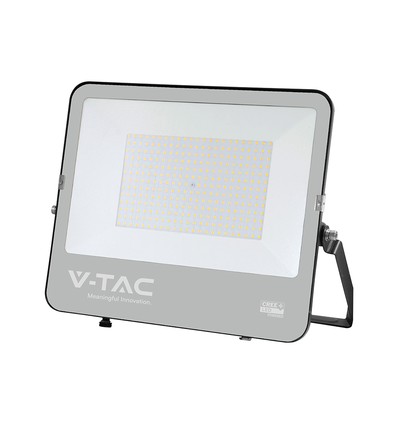 200W LED lyskaster, Samsung chip - 135lm/W, IP65, sort, utendørs, kald hvit