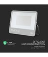 200W LED lyskaster, Samsung chip - 135lm/W, IP65, sort, utendørs, kald hvit
